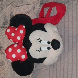 Vtg Disney Minnie Mouse Plush Head Purse